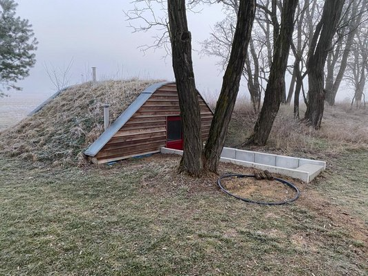 Erdkeller als Sauna